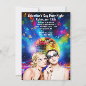 Discobal Galentine's Day Girls Party Night Kaart (Voorkant)