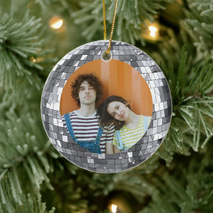Discobal Kerst Funky Vrede en Liefde Keramisch Ornament