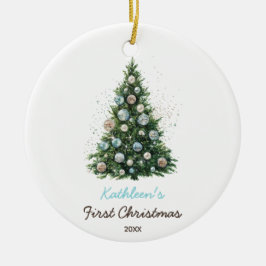 Discobal Kerstboom Baby's eerste kerst Keramisch Ornament