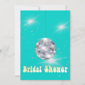 Discobal Modern blauw Vrijgezellenfeest Kaart (Achterkant)