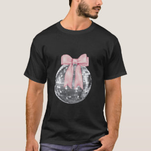 Discobal Roze strik Waterverf Coquette Girly Aest T-shirt