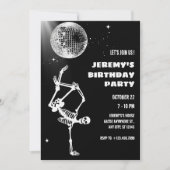 Discobal skeleton dansen Uitnodiging (Voorkant)