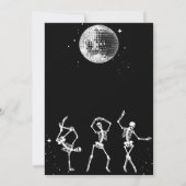 Discobal skeleton dansen Uitnodiging (Achterkant)