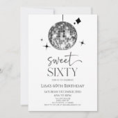 Discobal Sweet Sixty 60ste verjaardagsfeestje Kaart (Voorkant)