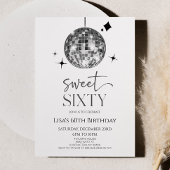 Discobal Sweet Sixty 60ste verjaardagsfeestje Kaart
