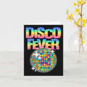 Discobal thema  discokoortsdansen kaart (Gele Bloem)