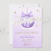 Discoball Babyshower uitnodiging (Voorkant)