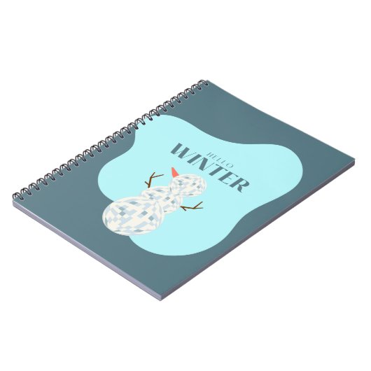 Discoball Snowman Notitieboek (Linkerzijde)