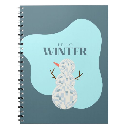 Discoball Snowman Notitieboek (Voorkant)