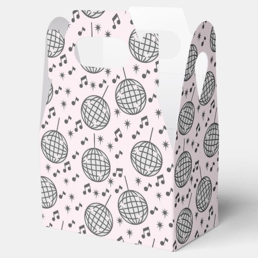 Discoballen en Muzieknoten Bedankdoosjes (Geopend)