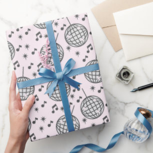 Discoballen en Muzieknoten Patrooninpakpapier Cadeaupapier