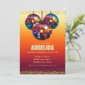 Discoballen Verjaardag Kaart (Staand voorkant)