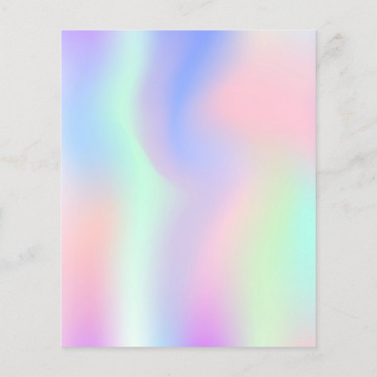 Discodans roze holografische verjaardagsuitnodigin (Achterkant)