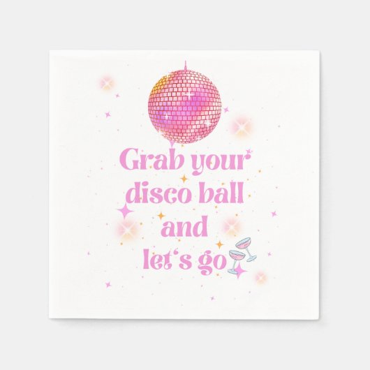 Discofeest Cocktailservetjes Servet (Voorkant)