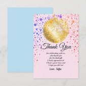 discofeest dansparty 70s gouden discobal kaart (Voorkant / Achterkant)