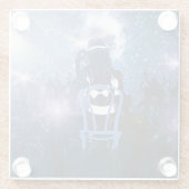 Discohartslag Glazen Onderzetter (Achterkant)