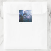 Discohartslag Vierkante Sticker (Tas)