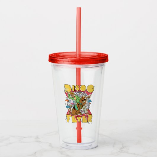 Discokoorts bij Scooby en Shaggy Acryl Drinkbeker (Voorkant)