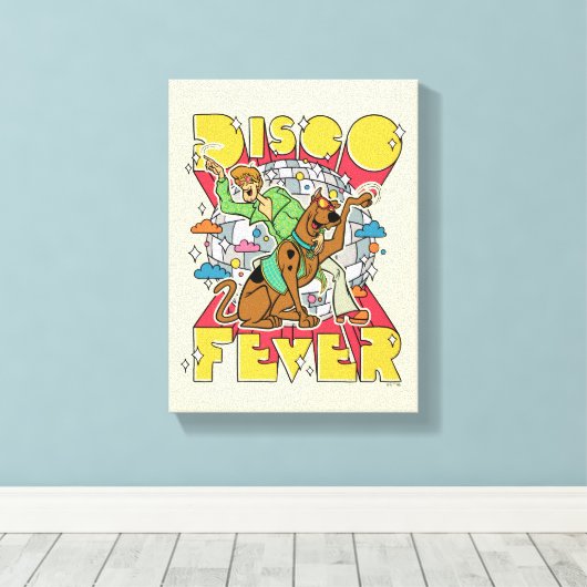 Discokoorts bij Scooby en Shaggy Canvas Afdruk (Insitu (Houten vloer))