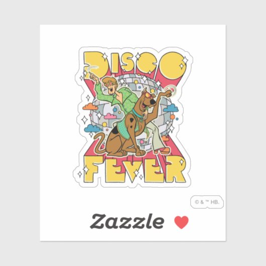 Discokoorts bij Scooby en Shaggy Sticker (Vel)