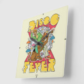 Discokoorts bij Scooby en Shaggy Vierkante Klok (Hoek)