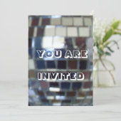 Discokugel-Einladung Kaart (Staand voorkant)