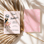 Discomeisje in Martini Glass verjaardagsuitnodigin Kaart