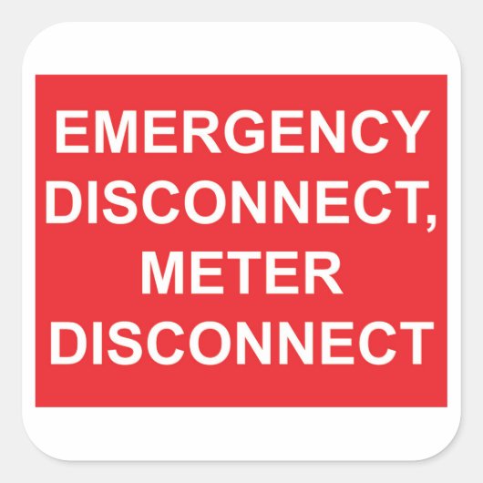 Disconnect-meter Disconnect-Sticker Vierkante Sticker (Voorkant)