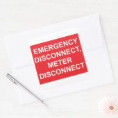 Disconnect-meter Disconnect-Sticker Vierkante Sticker