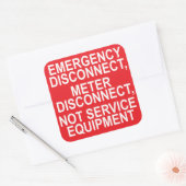 Disconnect-meter voor noodgevallen - Disconnect No Vierkante Sticker (Envelop)