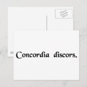 Discordante harmonie briefkaart (Voorkant / Achterkant)