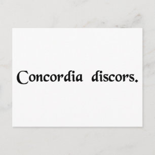 Discordante harmonie briefkaart
