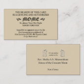 Discordian Mome Card (Dames versie van paus-kaart) Visitekaartje (Voorkant / Achterkant)