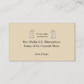 Discordian Mome Card (Dames versie van paus-kaart) Visitekaartje (Achterkant)