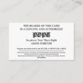 Discordian Pope-kaarten Visitekaartje (Voorkant)