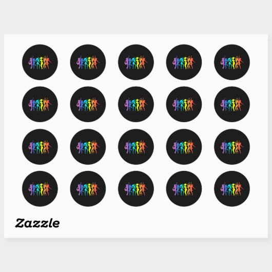 Disco's Dancer Rainbow Ronde Sticker (Vel)