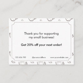 Discount and Logo Card for Small Coffee Shop Informatiekaartje
