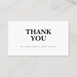 Discount Code Thank You Card Small Business Visitekaartje