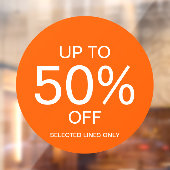 Discount shop raamsticker (Vel 2)