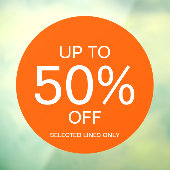 Discount shop raamsticker (Vel 3)