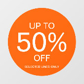 Discount shop raamsticker (Vel)