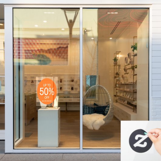 Discount shop raamsticker (Winkelraam)
