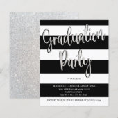 Discount Stripes Graduation Party Invitations (Voorkant / Achterkant)