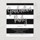 Discount Stripes Graduation Party Invitations (Voorkant)