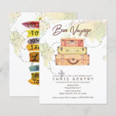 Discount Travel Retirement Party Invitations (Voorkant / Achterkant)