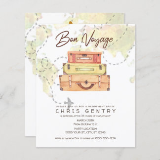 Discount Travel Retirement Party Invitations