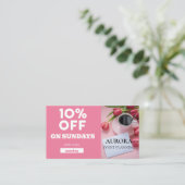 Discount voor planning van gebeurtenissen visitekaartje (Staand voorkant)