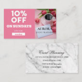 Discount voor planning van gebeurtenissen visitekaartje (Voorkant / Achterkant)