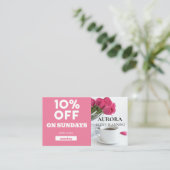 Discount voor planning van gebeurtenissen visitekaartje (Staand voorkant)