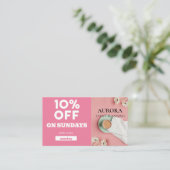 Discount voor planning van gebeurtenissen visitekaartje (Staand voorkant)